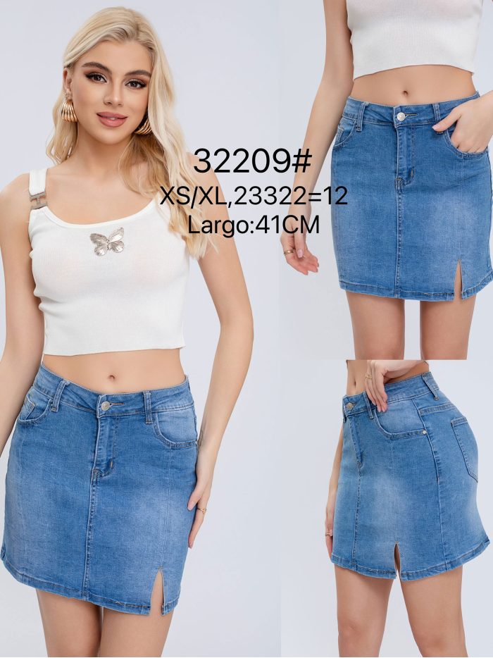 Denim mini skirt