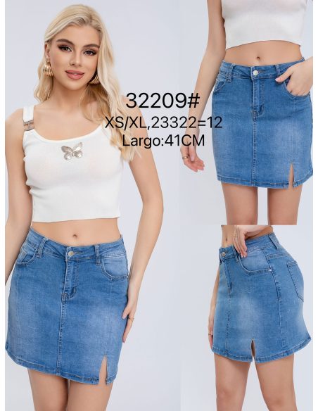 Denim mini skirt