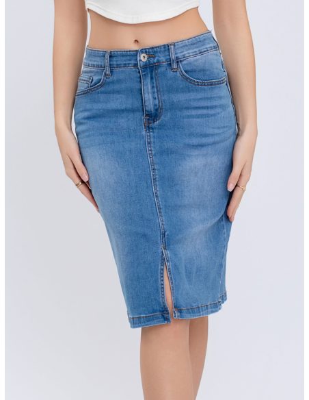 Falda denim básica