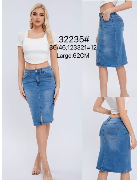 Falda denim básica
