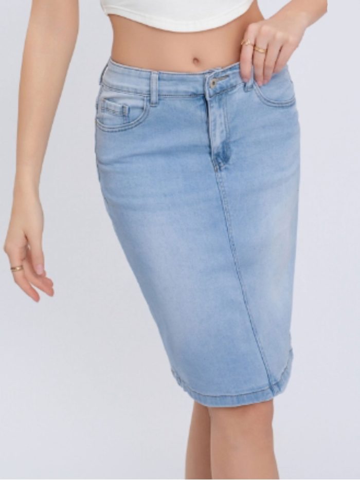 Falda denim básica