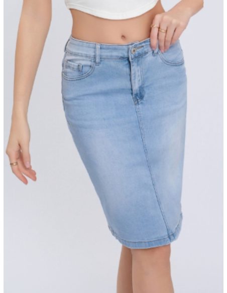 Falda denim básica