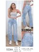 Jeans wide leg estampado lazos