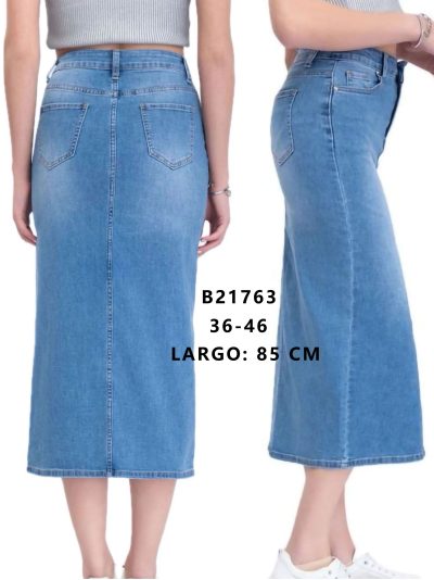 Falda denim larga 2