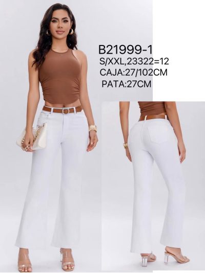 Jeans flare cinturón 2