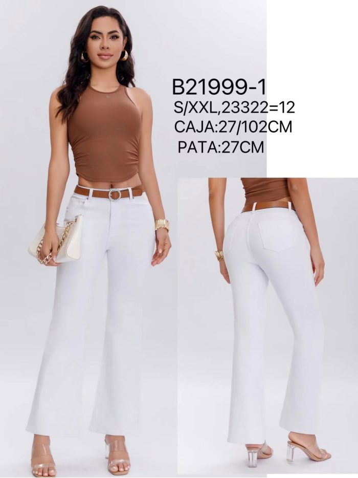 Jeans flare cinturón