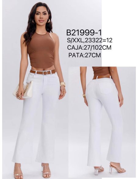 Jeans flare cinturón