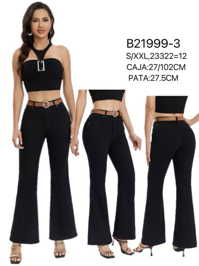 Jeans flare cinturón 2