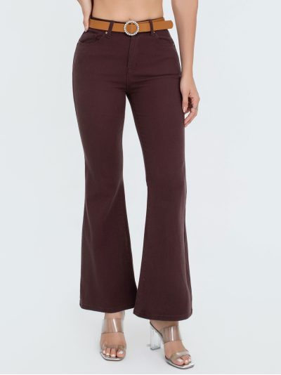 Jeans flare cinturón