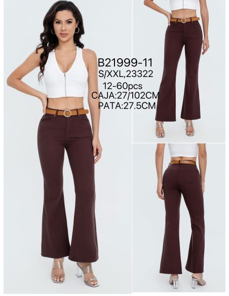 Jeans flare cinturón