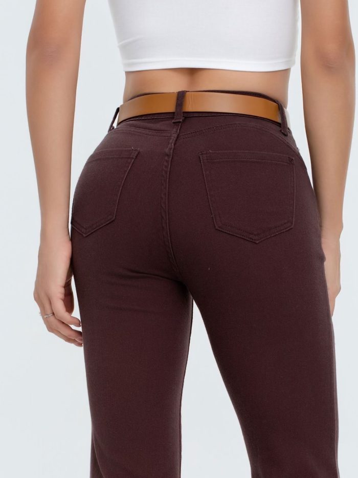 Jeans flare cinturón