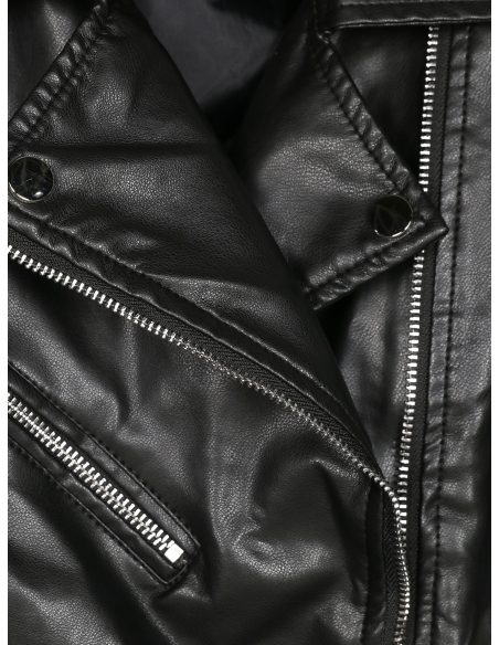 Chaleco biker efecto piel