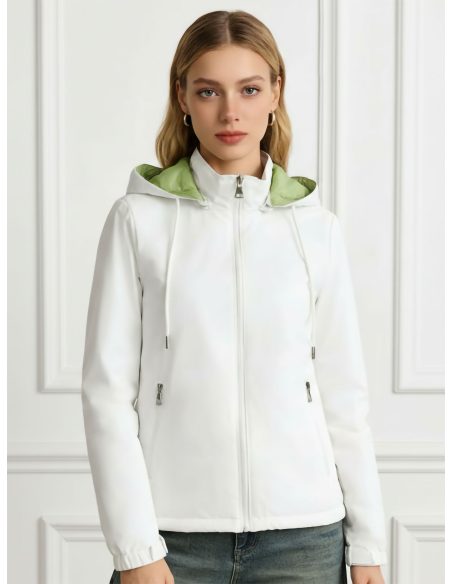 Giacca trapuntata reversibile con cappuccio