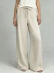 Pantalón wide leg lino cordón