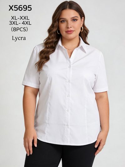 Camisa manga corta lycra talla grande 2