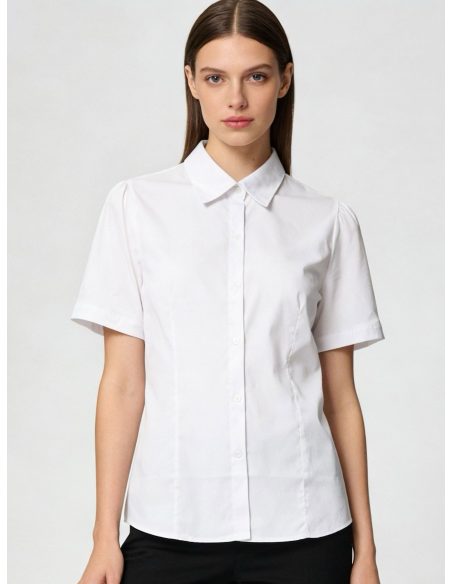 Camisa entallada manga corta lycra