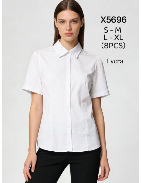 Camisa entallada manga corta lycra