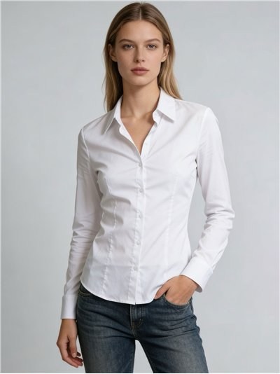 Lycra-Langarmshirt, tailliert