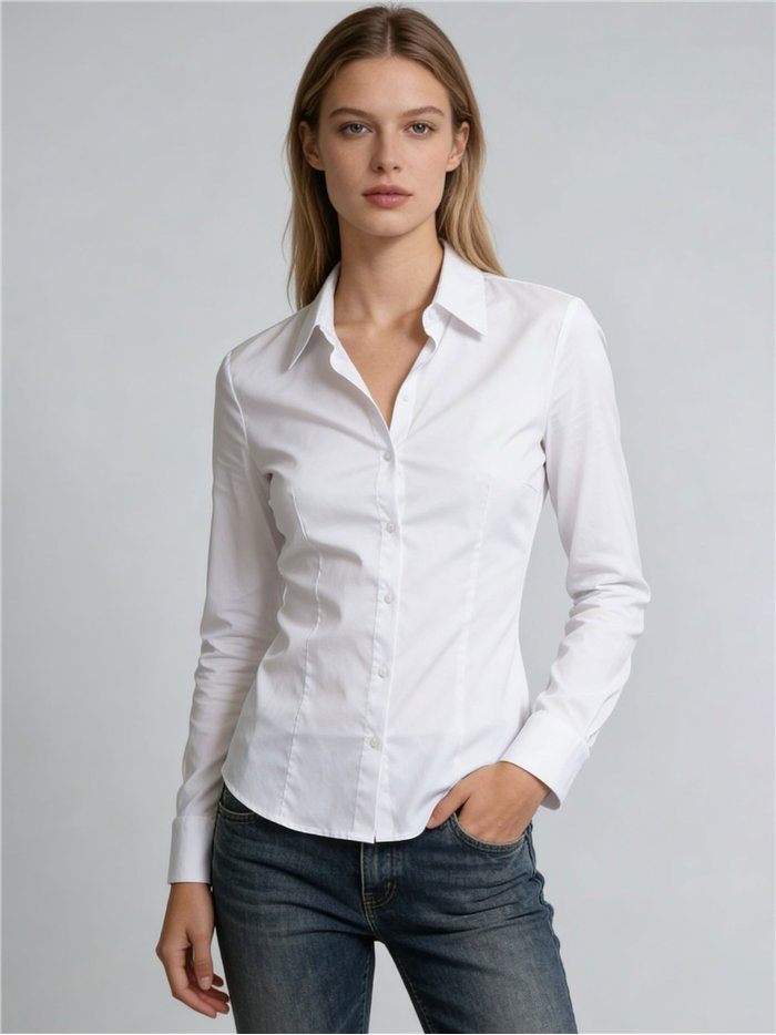 Lycra-Langarmshirt, tailliert