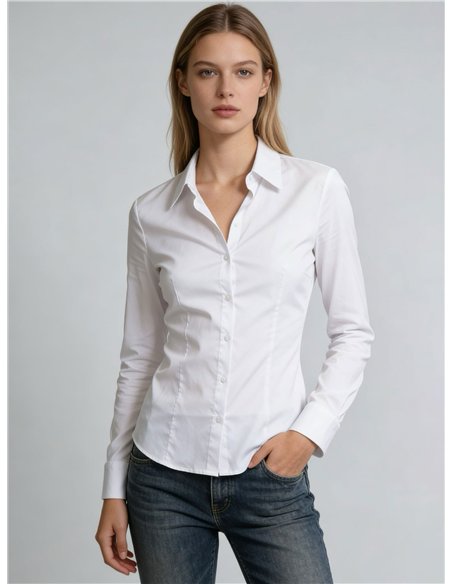 Lycra-Langarmshirt, tailliert