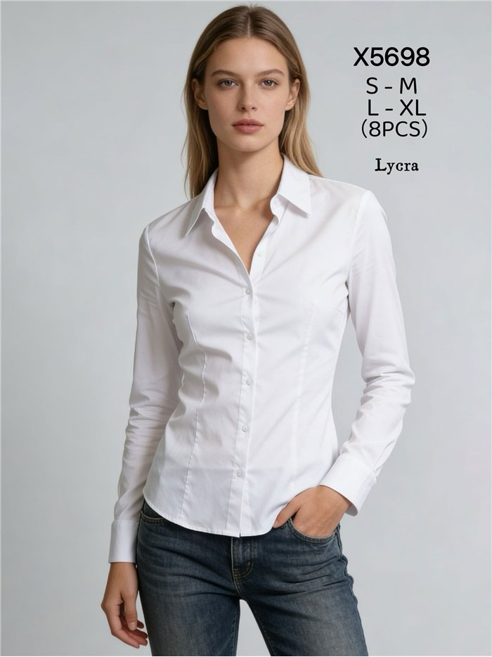 Lycra-Langarmshirt, tailliert