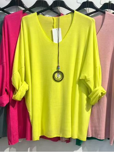 Jersey liso collar talla grande