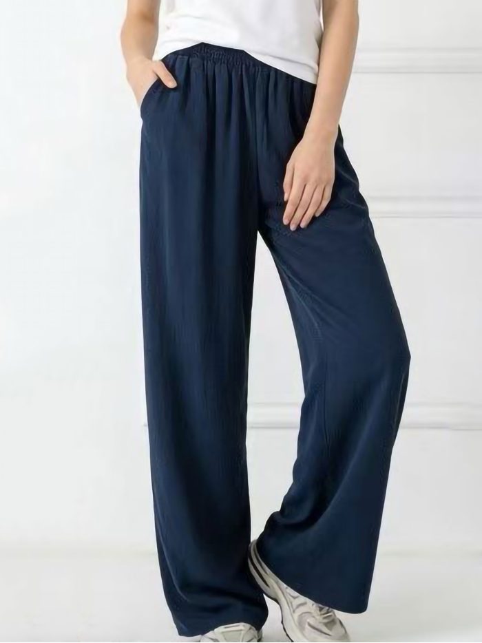 Pantalón palazzo cintura elástica