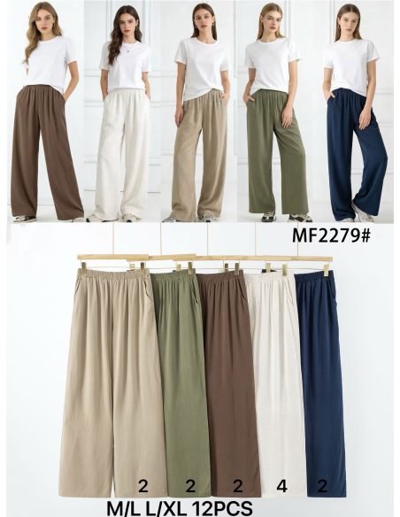 Pantalón palazzo cintura elástica