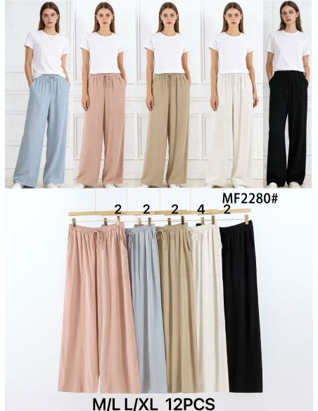 Pantalón palazzo cordón ajustable