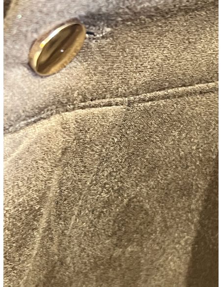 Suede-effect wide-leg trousers