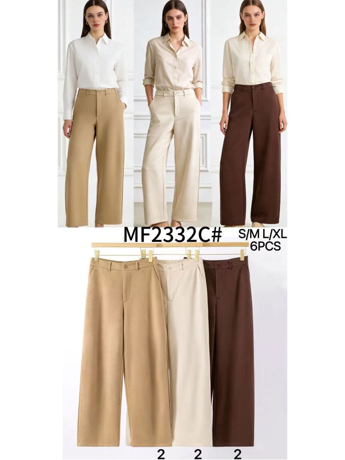 Pantalón palazzo efecto ante