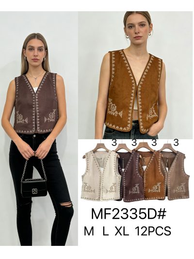 Chaleco bordado efecto ante 2
