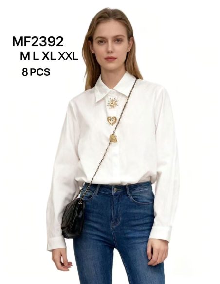 Camisa algodón botones joya