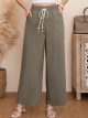 Pantalón palazzo con cordón y cintura elástica