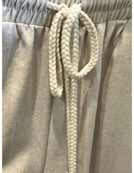 Pantalón palazzo con cordón y cintura elástica