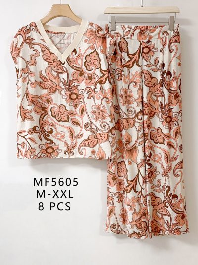 Conjunto estampado top sin mangas + pantalón 2