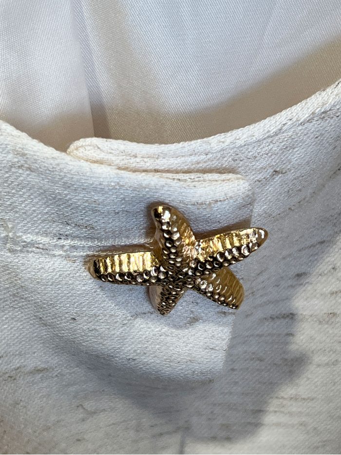 Chaleco lino botones decorativos