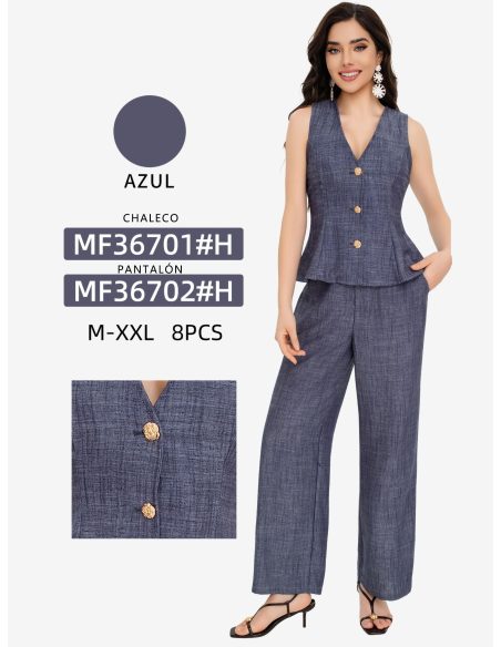 pantalon droit effet denim