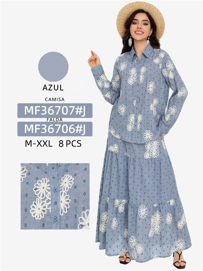 Camisa bordada floral 3d 