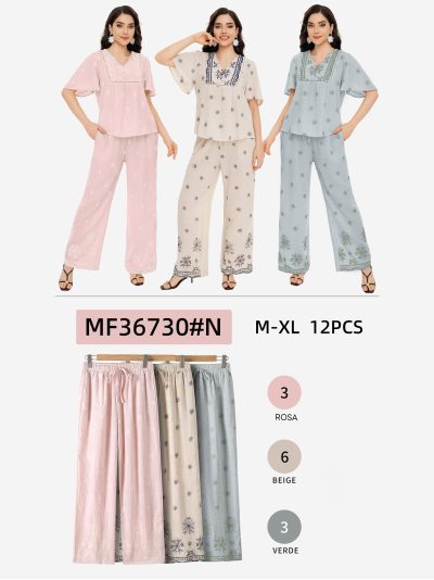 Pantalón recto bordado con cordón 2