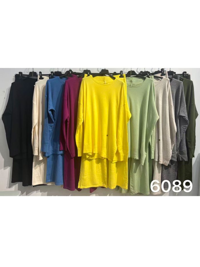 Conjunto Jersey amplio cuello redondo + Pantalón