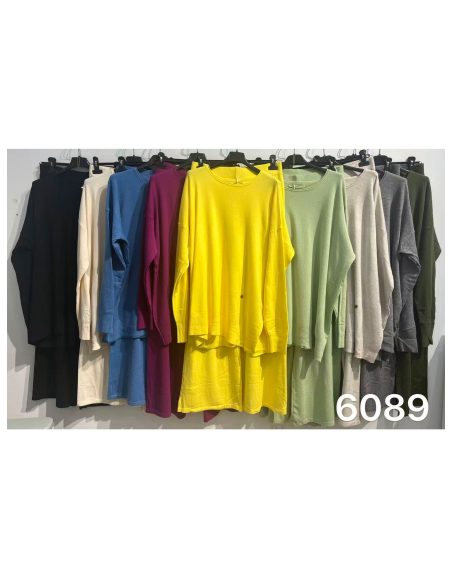 Conjunto Jersey amplio cuello redondo + Pantalón