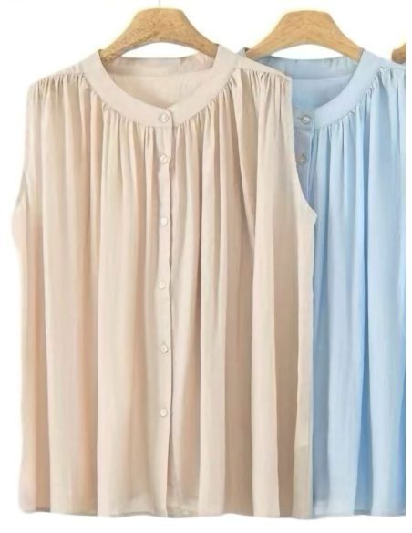 Ärmellose Bluse in Übergröße