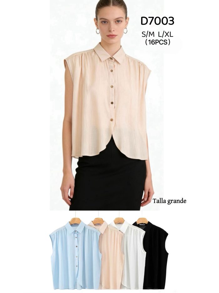 Camisa sin mangas talla grande