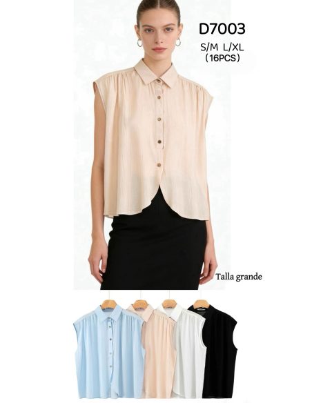 Camisa sin mangas talla grande