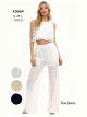 Ensemble crochet : haut + pantalon large