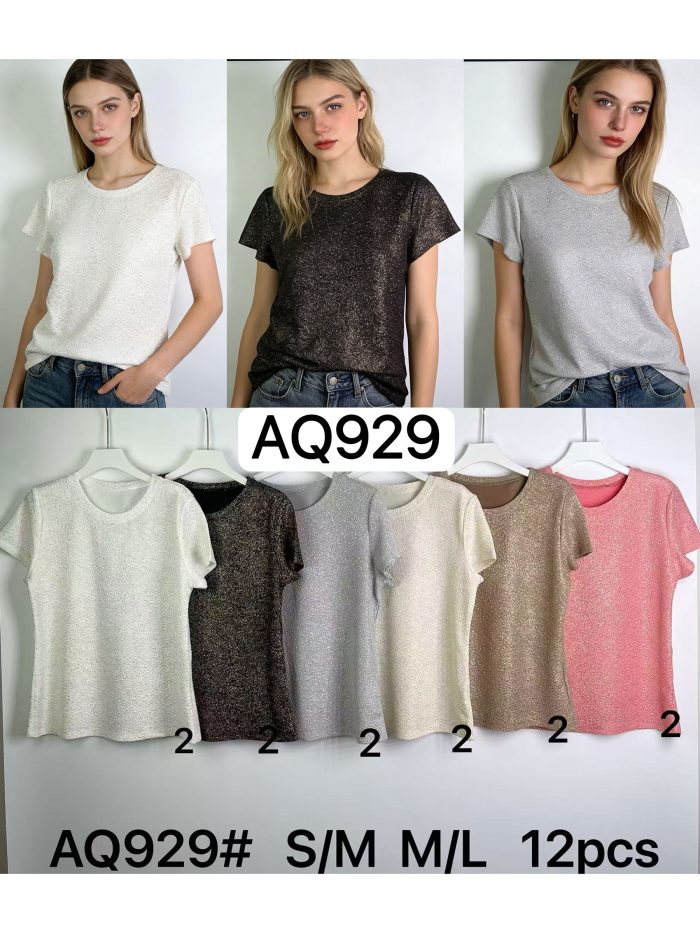 T-shirt à paillettes à manches courtes