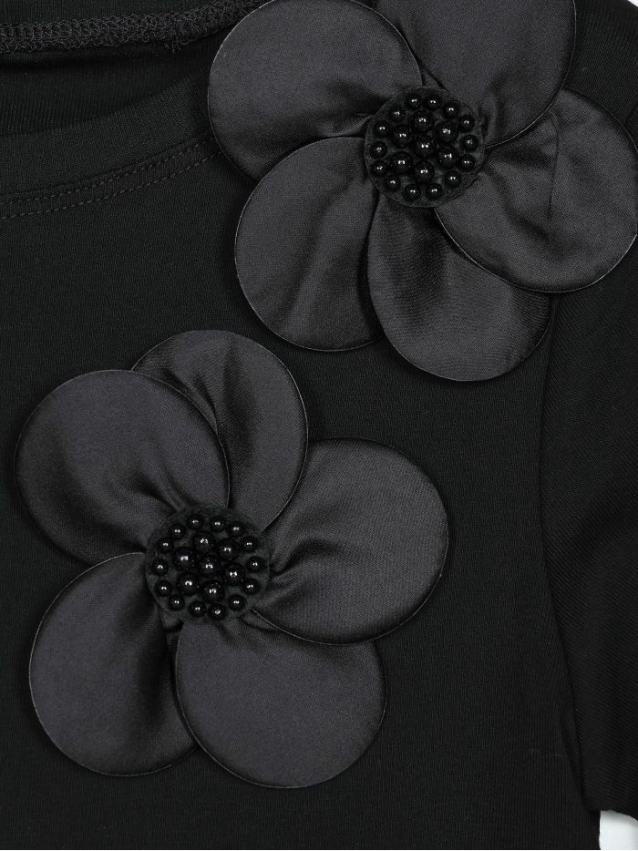 T-Shirt mit geprägtem Blumenmuster