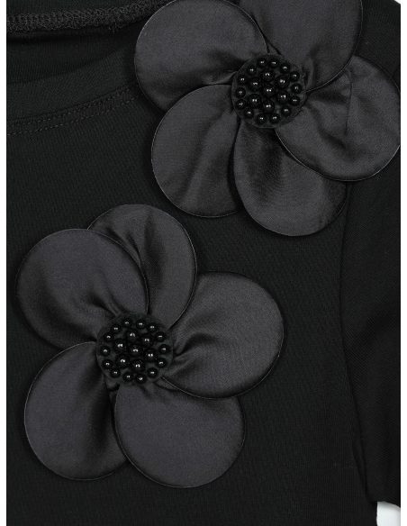 T-Shirt mit geprägtem Blumenmuster