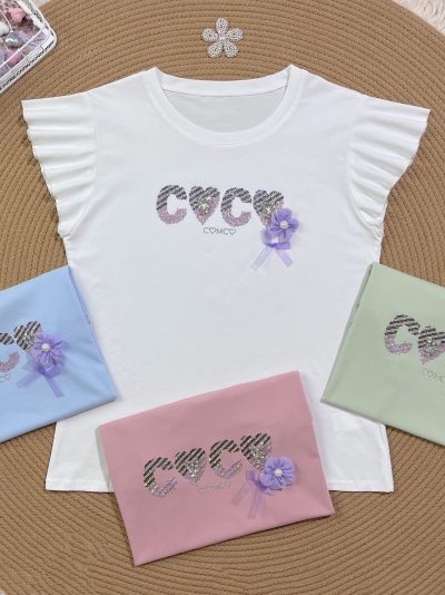 Camiseta coco strass